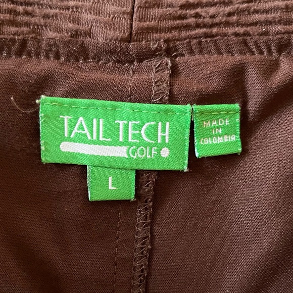 Tail Tech Brown Textured Knit Pull On Golf Skort L - Picture 4 of 4